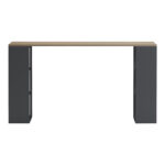 Office desk Praga anthracite-sonoma 140x60x75cm - Image 6