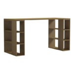 Praga office desk in light walnut 140x60x75cm - Слика 2
