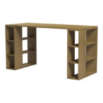 Praga office desk in light walnut 140x60x75cm - Слика 4
