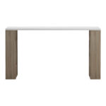 Office desk with shelf Lovet sonoma-white 140x60x72cm - Слика 3