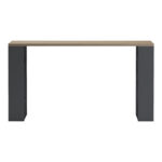 Office desk with shelf Lovet anthracite-sonoma 140x60x72cm - Image 3