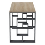 Office desk with shelf Lovet anthracite-sonoma 140x60x72cm - Image 5
