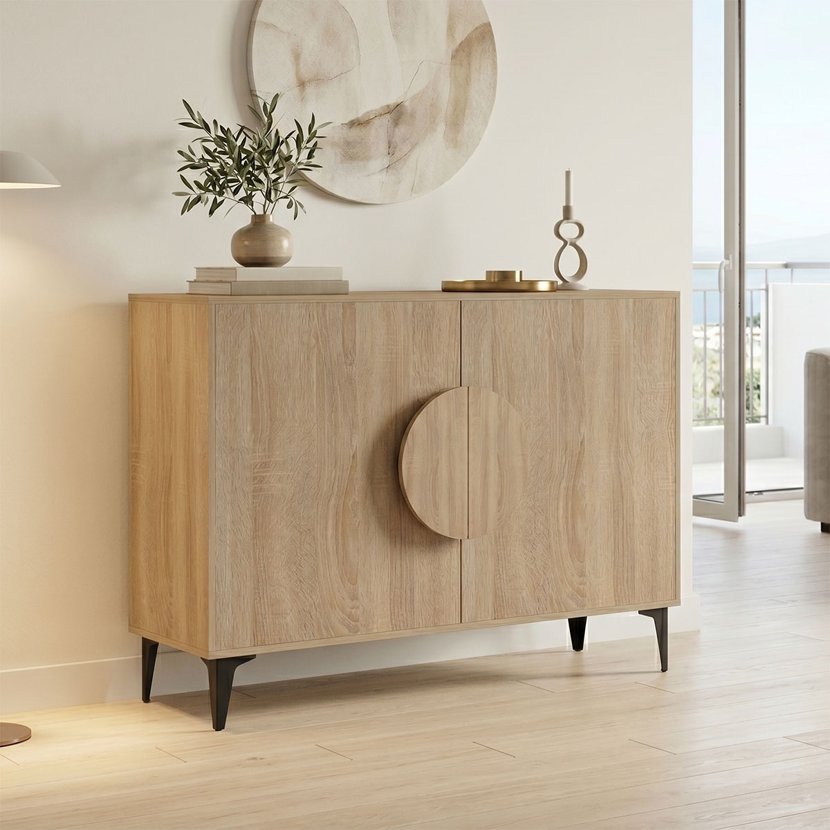230-000238 Buffet Gora sonoma 110x35.5x82cm - Слика 1