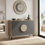 Buffet Gora sonoma - anthracite 110x35.5x82cm