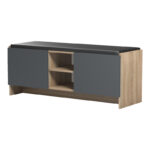 Entrance furniture stool-shoe rack Zulla 10 pairs sonoma-anthracite 110x37x43cm - Image 5