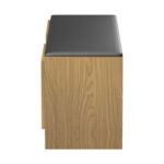 Entrance furniture stool-shoe rack Zulla 10 pairs light walnut 110x37x43cm - Image 6