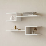 Sumpa wall shelf 2pcs white 65x20x18cm