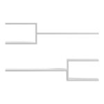 Sumpa wall shelf 2pcs white 65x20x18cm - Image 3