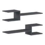 Sumpa wall shelf 2pcs anthracite 65x20x18cm - Image 2