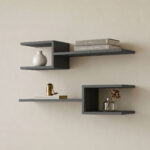 Sumpa wall shelf 2pcs anthracite 65x20x18cm