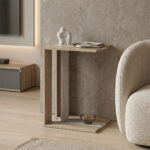 Muju sonoma side table - beige marble look 30x40x55cm