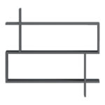 Parallel wall-shelf anthracite 70x22x65.5cm - Слика 3