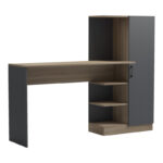 Office with bookcase and cabinet Ofisio sonoma-anthracite 152.3x40x120cm - Image 2