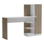 Office with bookcase and cabinet Ofisio sonoma-white 152.3x40x120cm - Image 2
