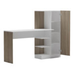 Office with bookcase and cabinet Ofisio sonoma-white 152.3x40x120cm - Image 3