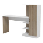 Office with bookcase and cabinet Ofisio sonoma-white 152.3x40x120cm - Image 5