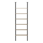 Wall bookcase Dimmo sonoma-black metal 60x20x180cm - Image 3