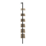 Wall bookcase Dimmo sonoma-black metal 60x20x180cm - Image 5