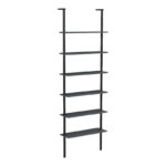 Wall bookcase Dimmo anthracite-black metal 60x20x180cm - Image 2