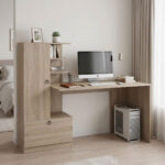 Desk with bookcase Felanbo sonoma 160x60x125cm