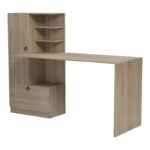 Desk with bookcase Felanbo sonoma 160x60x125cm - Image 5