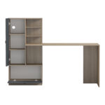 Desk with bookcase Felanbo sonoma-anthracite 160x60x125cm - Слика 3