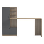 Desk with bookcase Felanbo sonoma-anthracite 160x60x125cm - Слика 4