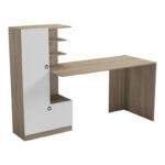 Desk with bookcase Felanbo sonoma-white 160x60x125cm - Image 2
