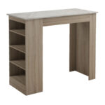Bar table Riff sonoma-surface in beige marble look 120x55x105cm - Image 2
