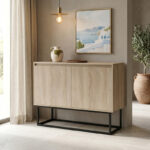 Buffet Dabia sonoma-black metal leg 100x40x74cm