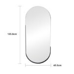 mirror Asteria black MDF with black metal 45x5.0x105cm - Image 4