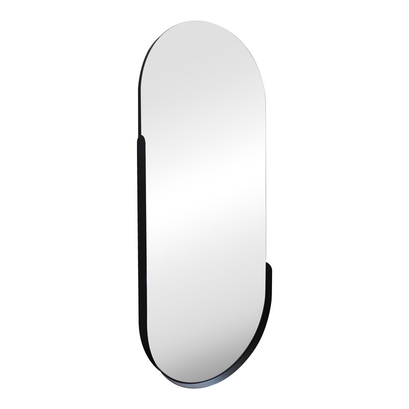 233-000052 mirror Asteria black MDF with black metal 45x5.0x105cm - Image 1