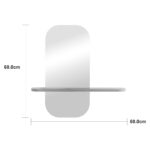 mirror Lunaria MDF in natural finish 60x11.5x60cm - Image 4