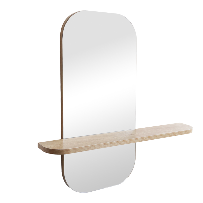 233-000054 mirror Lunaria MDF in natural finish 60x11.5x60cm - Image 1