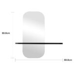 mirror Lunaria black MDF 60x11.5x60cm - Слика 4