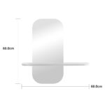 mirror Lunaria white MDF 60x11.5x60cm - Image 4