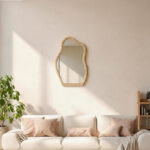 mirror Evanthia MDF nature finish 36x1.2x56cm - Image 2