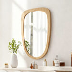 mirror Phaedra MDF nature finish 74x2.5x120 cm - Image 2