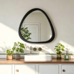 mirror Ione black MDF 55x2.5x60 cm - Image 2