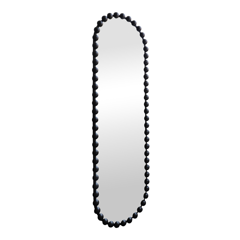 233-000067 mirror Myrtus black metal 40x2,5x160 cm - Image 1