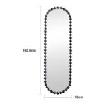 mirror Myrtus gold metal 40x2,5x160 cm - Image 4