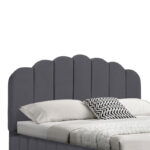 Double bed Tatiana fabric anthracite with storage 120x200cm - Image 5