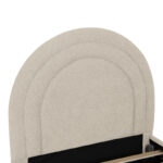 Arcuate bed beige boucle fabric with sliding bed 90x200cm - Image 5