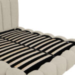 Nuvem bed, beige boucle fabric, with storage space 160x200cm - Image 6
