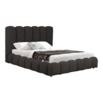 Nuvem bed, anthracite boucle fabric, with storage space 160x200cm - Image 2