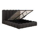Nuvem bed, anthracite boucle fabric, with storage space 160x200cm - Image 3
