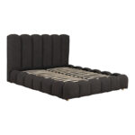 Nuvem bed, anthracite boucle fabric, with storage space 160x200cm - Image 4