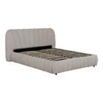 Double bed Leblank beige fabric with storage space 160x200cm - Image 2