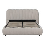 Double bed Leblank beige fabric with storage space 160x200cm - Image 4