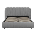 Double bed Leblank grey fabric with storage space 160x200cm - Image 4